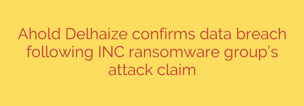 Ahold Delhaize confirms data breach following INC ransomware group’s attack claim
