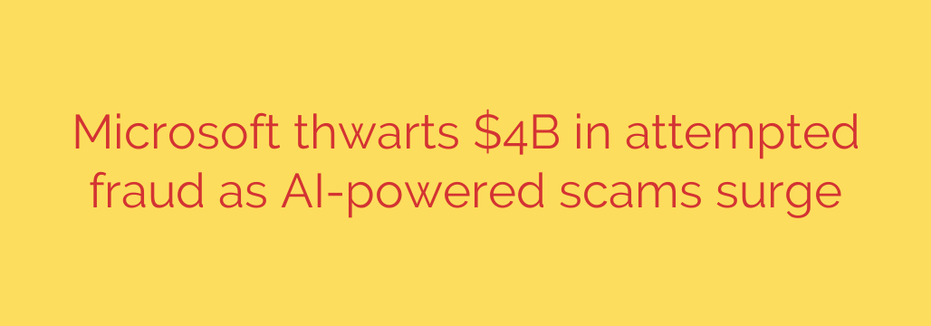 Microsoft thwarts $4B in attempted fraud as AI-powered scams surge