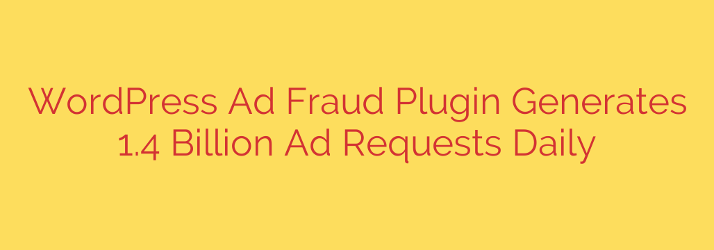 WordPress Ad Fraud Plugin Generates 1.4 Billion Ad Requests Daily
