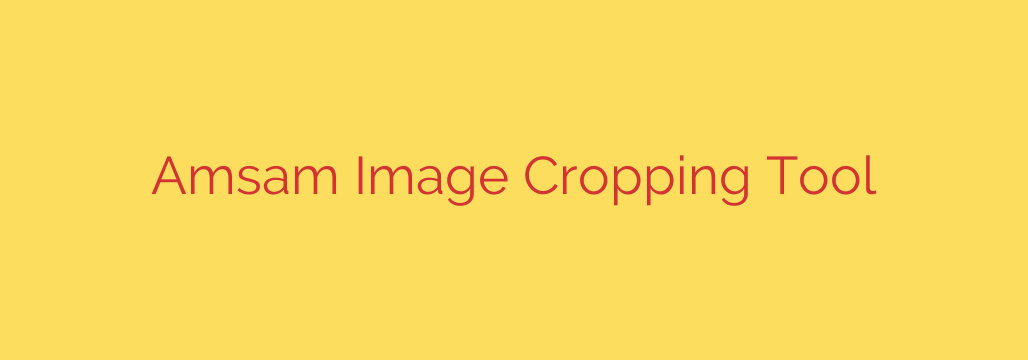 Amsam Image Cropping Tool