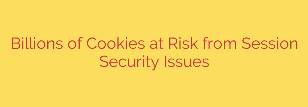 Billions of Cookies at Risk from Session Security Issues