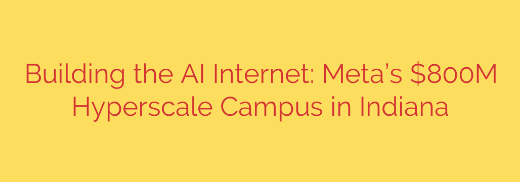 Building the AI Internet: Meta’s $800M Hyperscale Campus in Indiana