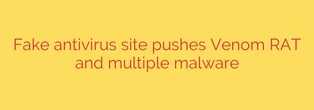 Fake antivirus site pushes Venom RAT and multiple malware