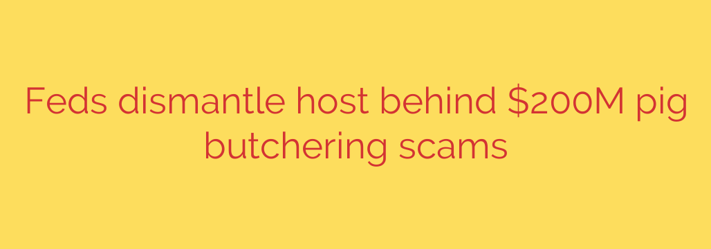 Feds dismantle host behind $200M pig butchering scams