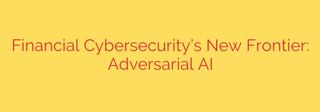Financial Cybersecurity’s New Frontier: Adversarial AI