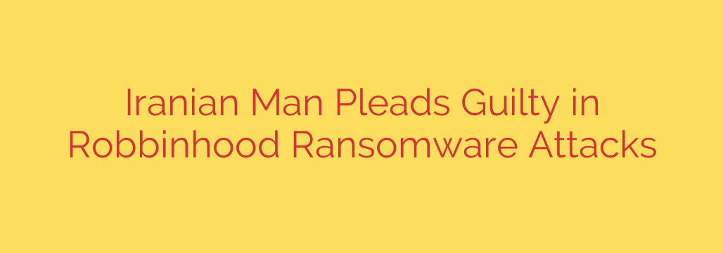 Iranian Man Pleads Guilty in Robbinhood Ransomware Attacks