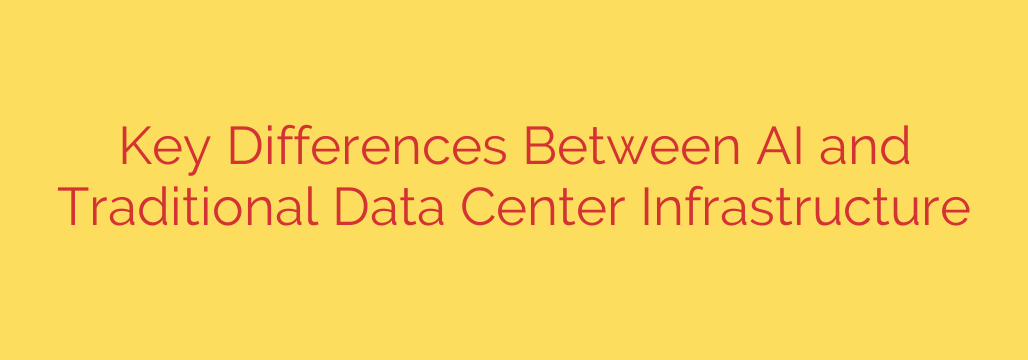 Key Differences Between AI and Traditional Data Center Infrastructure