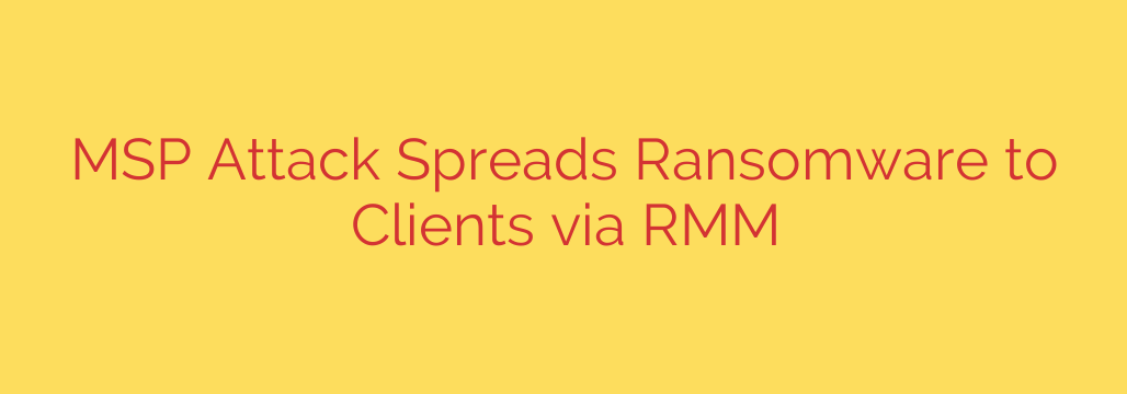 MSP Attack Spreads Ransomware to Clients via RMM