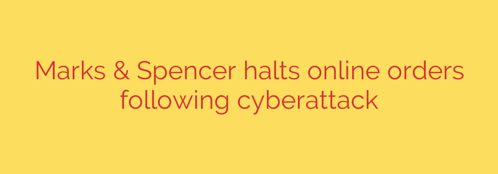 Marks & Spencer halts online orders following cyberattack