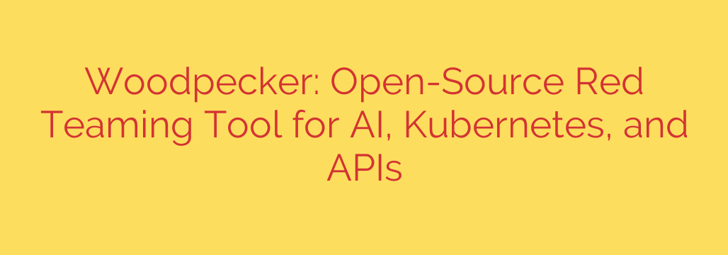 Woodpecker: Open-Source Red Teaming Tool for AI, Kubernetes, and APIs