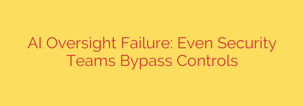 AI Oversight Failure: Even Security Teams Bypass Controls