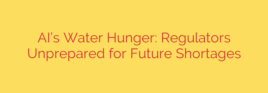AI’s Water Hunger: Regulators Unprepared for Future Shortages