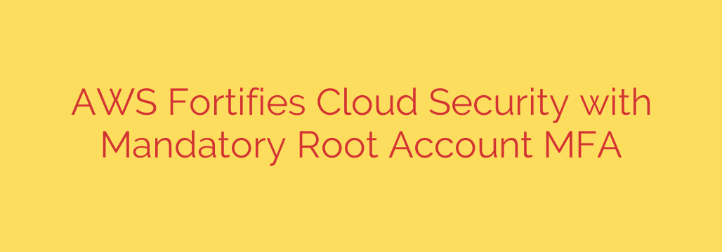 AWS Fortifies Cloud Security with Mandatory Root Account MFA