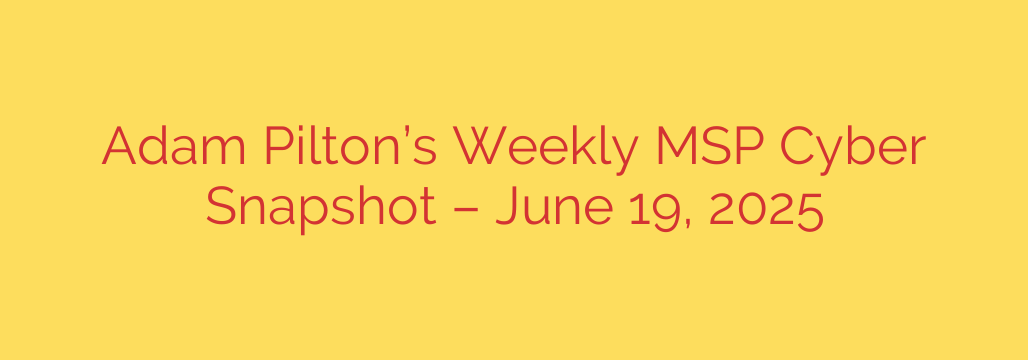 Adam Pilton’s Weekly MSP Cyber Snapshot – June 19, 2025