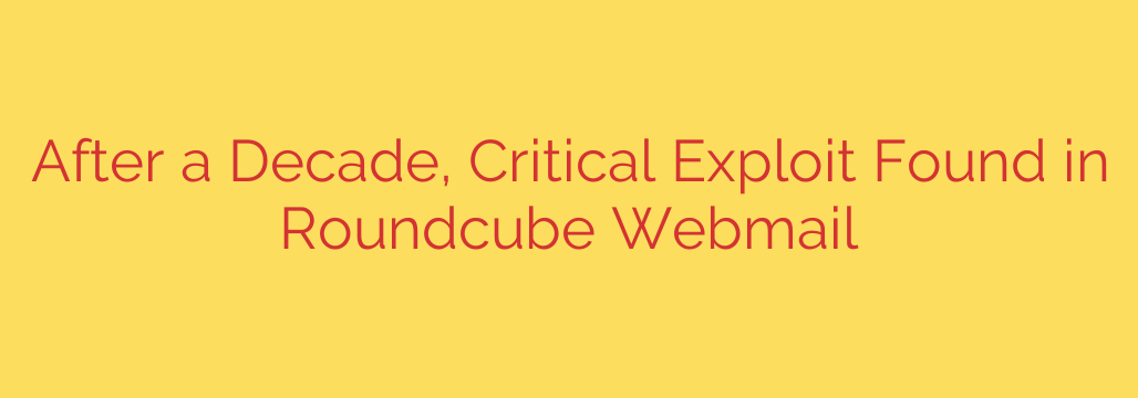 After a Decade, Critical Exploit Found in Roundcube Webmail