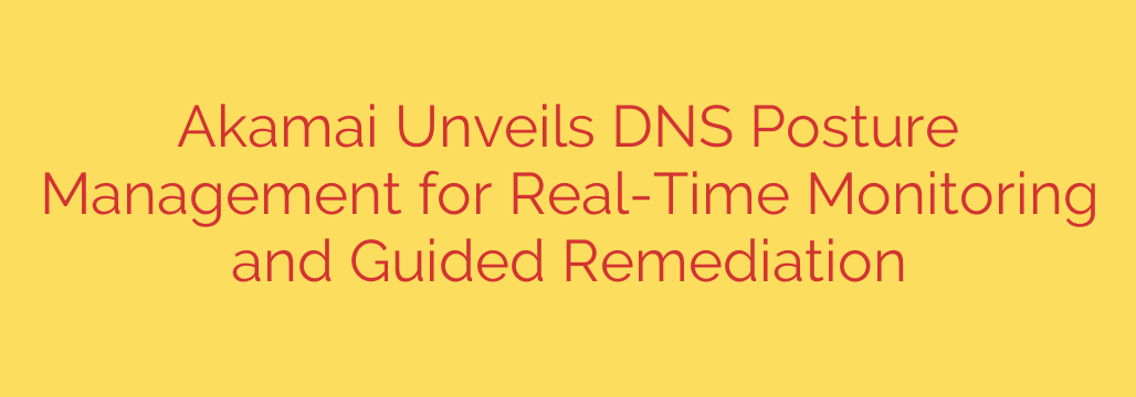 Akamai Unveils DNS Posture Management for Real-Time Monitoring and Guided Remediation