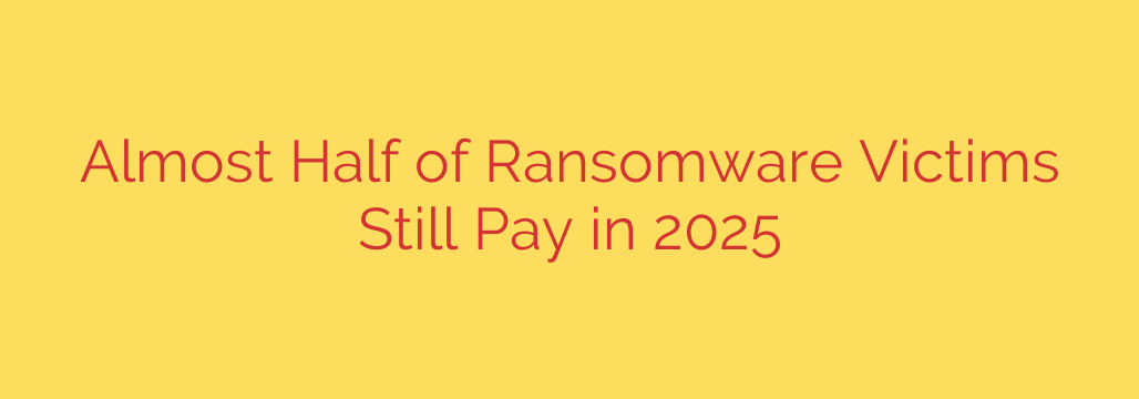 Almost Half of Ransomware Victims Still Pay in 2025