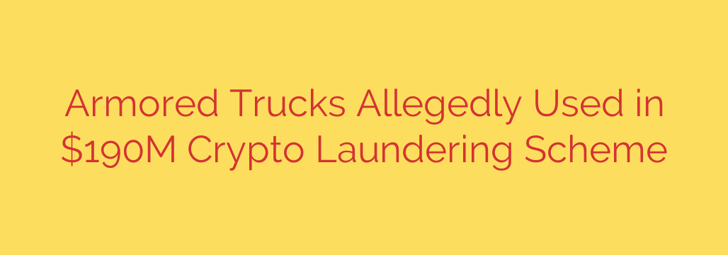 Armored Trucks Allegedly Used in $190M Crypto Laundering Scheme