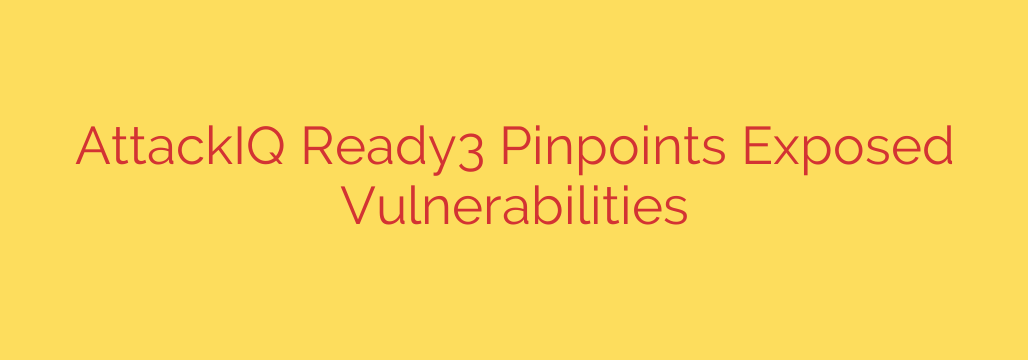 AttackIQ Ready3 Pinpoints Exposed Vulnerabilities