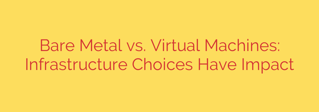 Bare Metal vs. Virtual Machines: Infrastructure Choices Have Impact