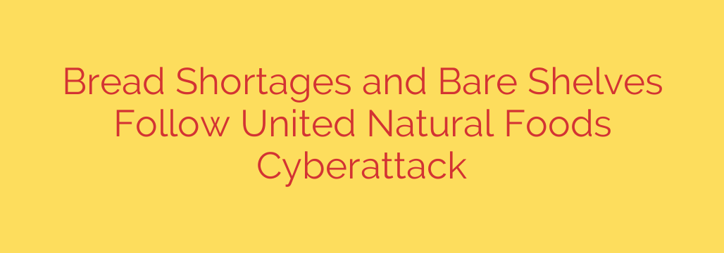 Bread Shortages and Bare Shelves Follow United Natural Foods Cyberattack