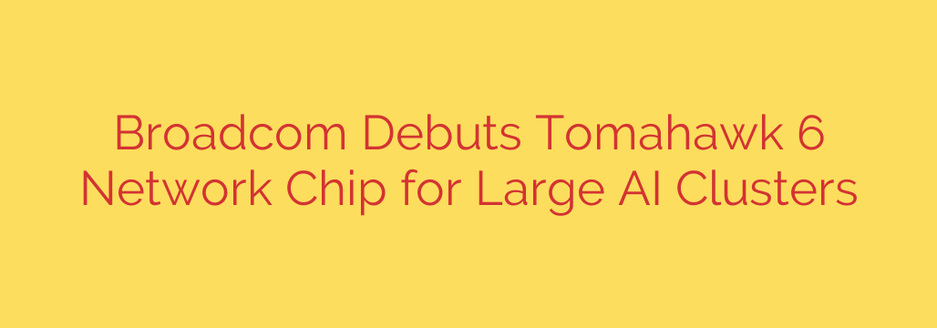 Broadcom Debuts Tomahawk 6 Network Chip for Large AI Clusters