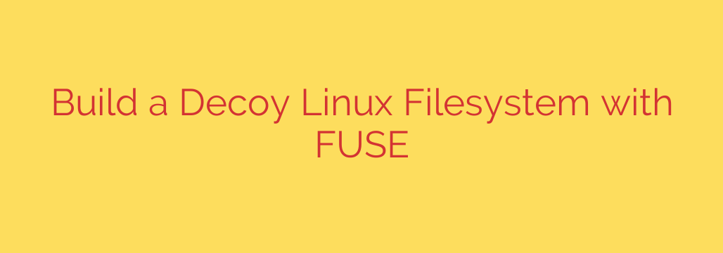 Build a Decoy Linux Filesystem with FUSE