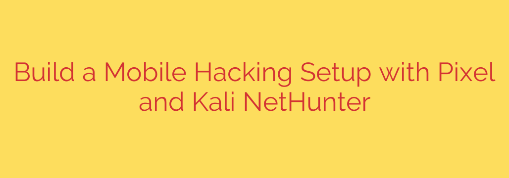 Build a Mobile Hacking Setup with Pixel and Kali NetHunter