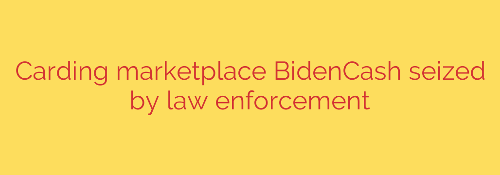 Carding marketplace BidenCash seized by law enforcement