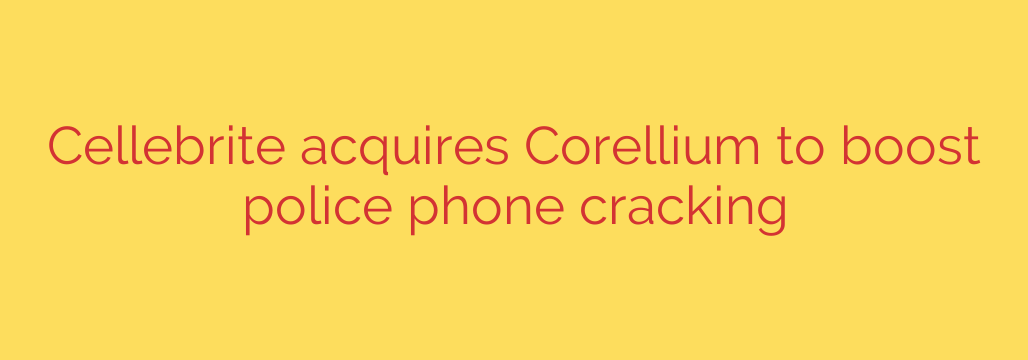 Cellebrite acquires Corellium to boost police phone cracking