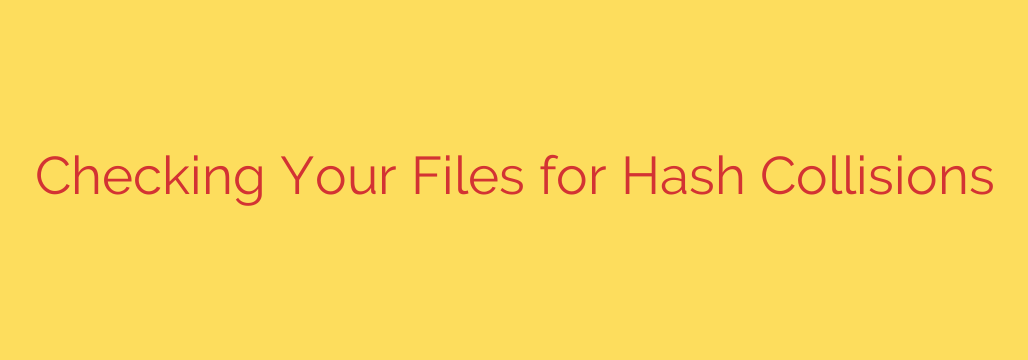 Checking Your Files for Hash Collisions