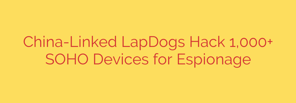 China-Linked LapDogs Hack 1,000+ SOHO Devices for Espionage