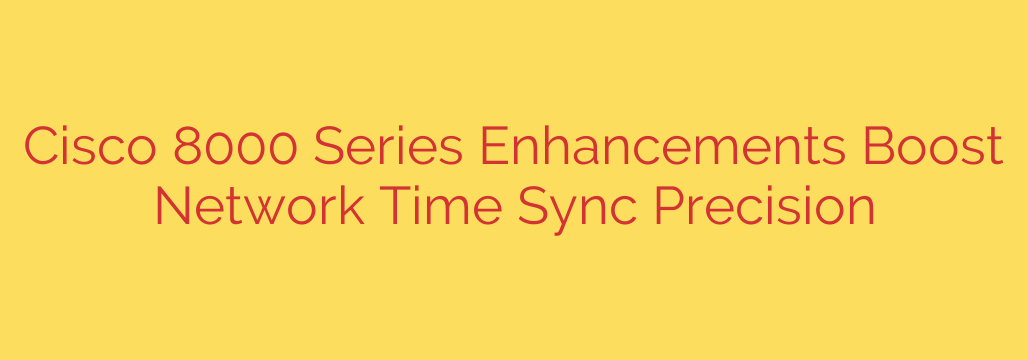 Cisco 8000 Series Enhancements Boost Network Time Sync Precision