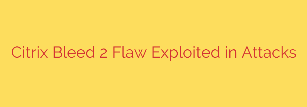 Citrix Bleed 2 Flaw Exploited in Attacks