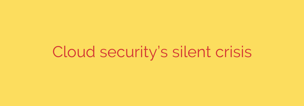 Cloud security’s silent crisis