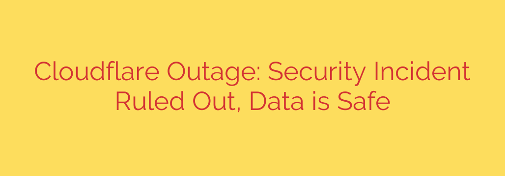 Cloudflare Outage: Security Incident Ruled Out, Data is Safe