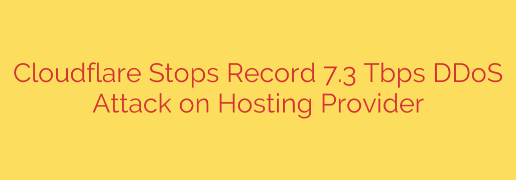 Cloudflare Stops Record 7.3 Tbps DDoS Attack on Hosting Provider