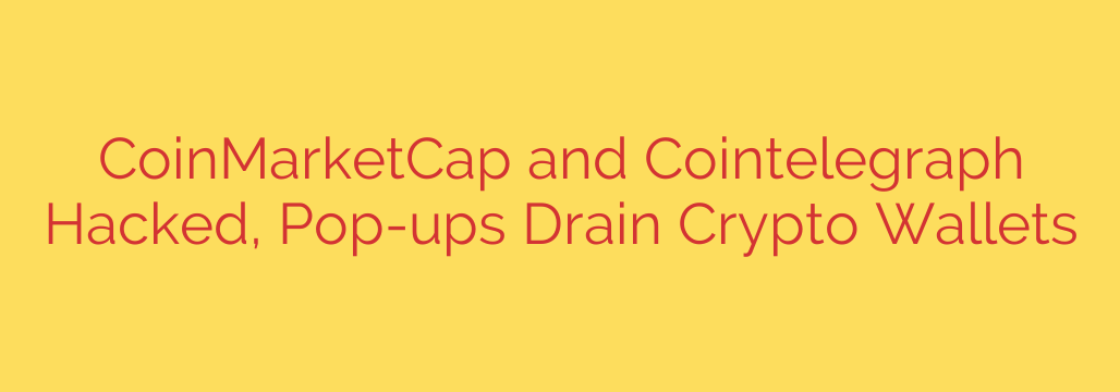 CoinMarketCap and Cointelegraph Hacked, Pop-ups Drain Crypto Wallets