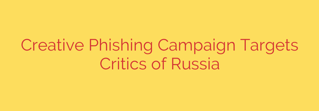 Creative Phishing Campaign Targets Critics of Russia