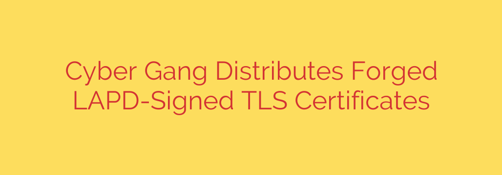 Cyber Gang Distributes Forged LAPD-Signed TLS Certificates