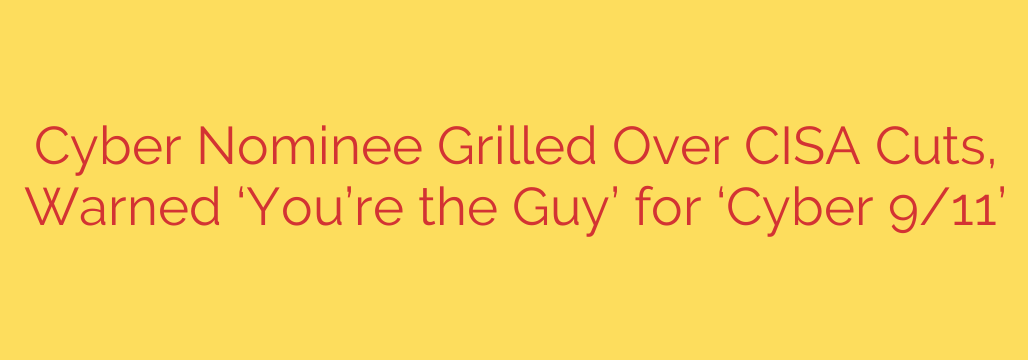 Cyber Nominee Grilled Over CISA Cuts, Warned ‘You’re the Guy’ for ‘Cyber 9/11’