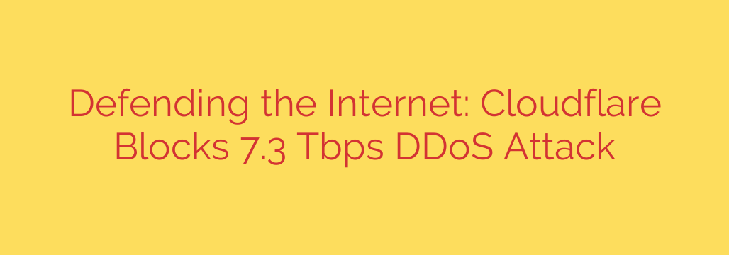 Defending the Internet: Cloudflare Blocks 7.3 Tbps DDoS Attack