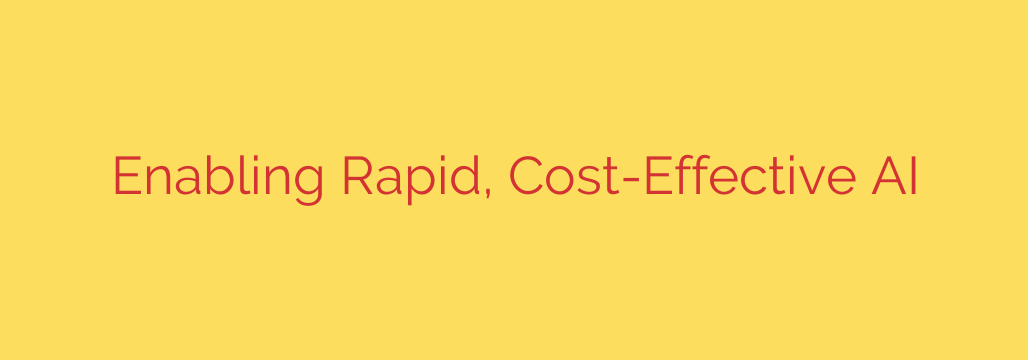 Enabling Rapid, Cost-Effective AI