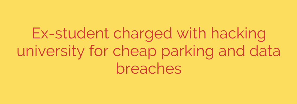 Ex-student charged with hacking university for cheap parking and data breaches