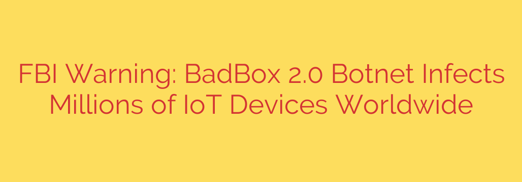 FBI Warning: BadBox 2.0 Botnet Infects Millions of IoT Devices Worldwide
