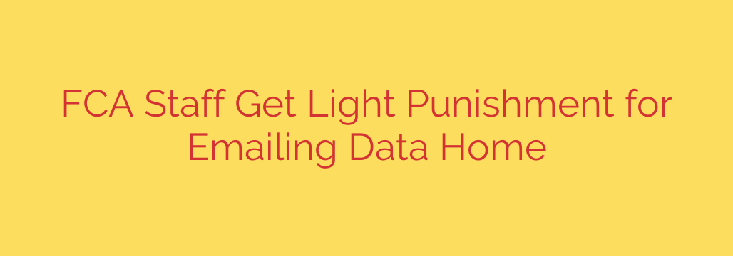 FCA Staff Get Light Punishment for Emailing Data Home