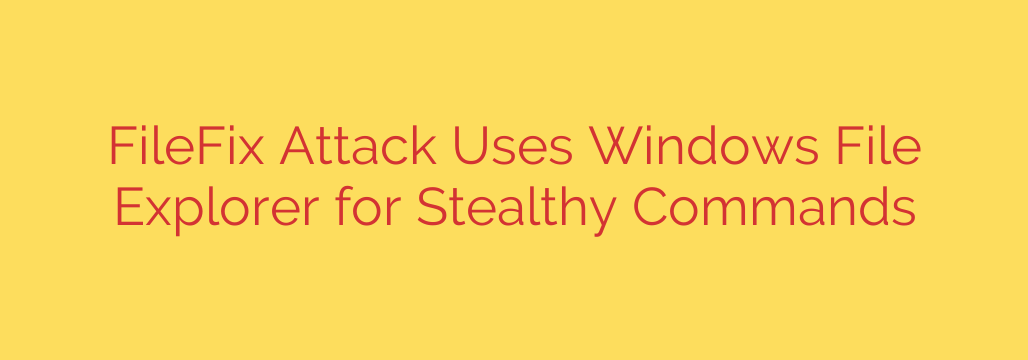 FileFix Attack Uses Windows File Explorer for Stealthy Commands