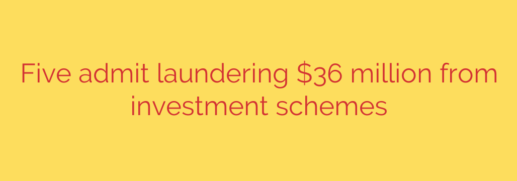 Five admit laundering $36 million from investment schemes