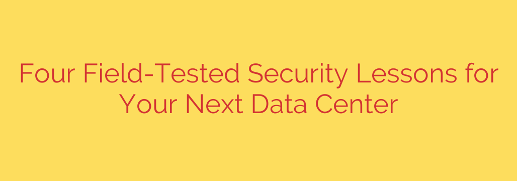 Four Field-Tested Security Lessons for Your Next Data Center