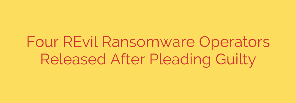 Four REvil Ransomware Operators Released After Pleading Guilty